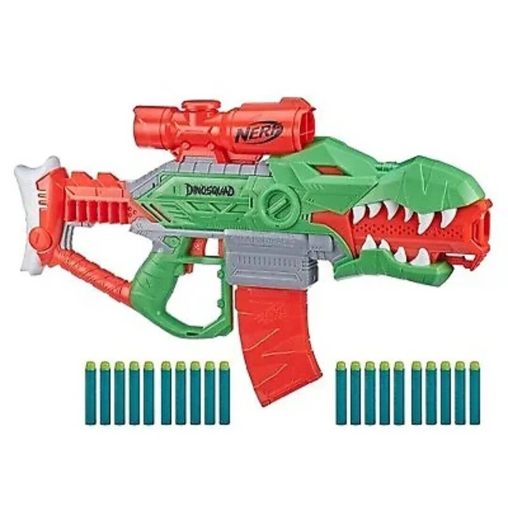 NERF 087-11-8202 Dinosquad Rex-rampage Blaster Gun Toy